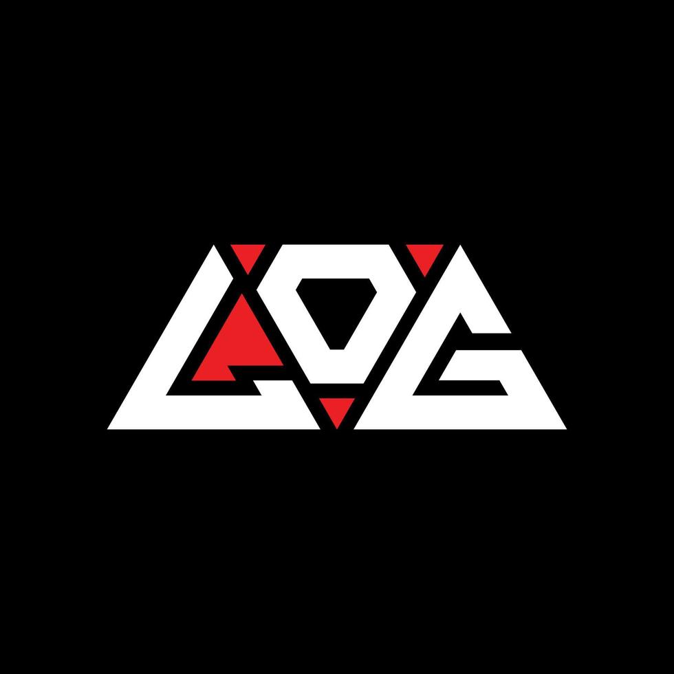LOG triangle letter logo design with triangle shape. LOG triangle logo design monogram. LOG triangle vector logo template with red color. LOG triangular logo Simple, Elegant, and Luxurious Logo. LOG