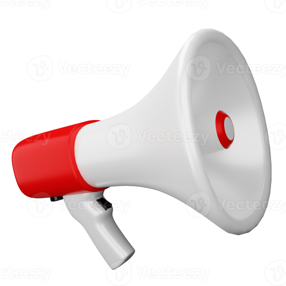 ilustração 3d megafone png