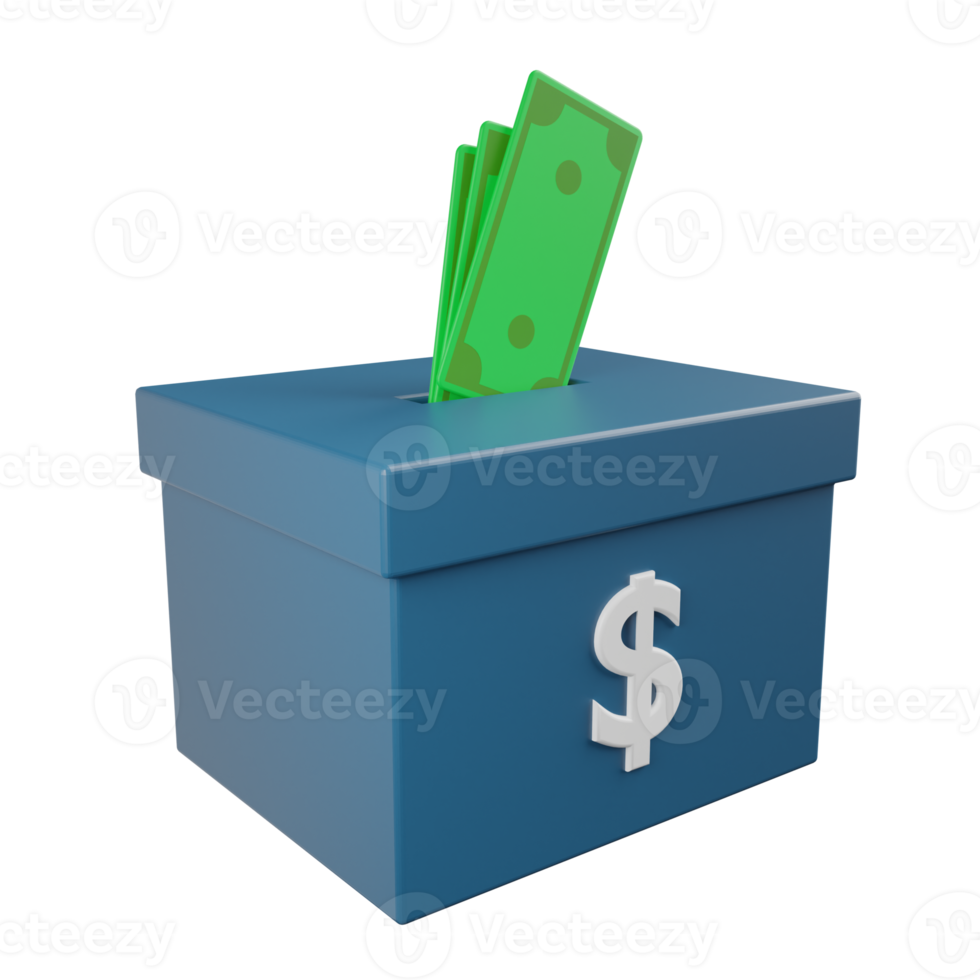 Saving Some Money 3D Illustration png