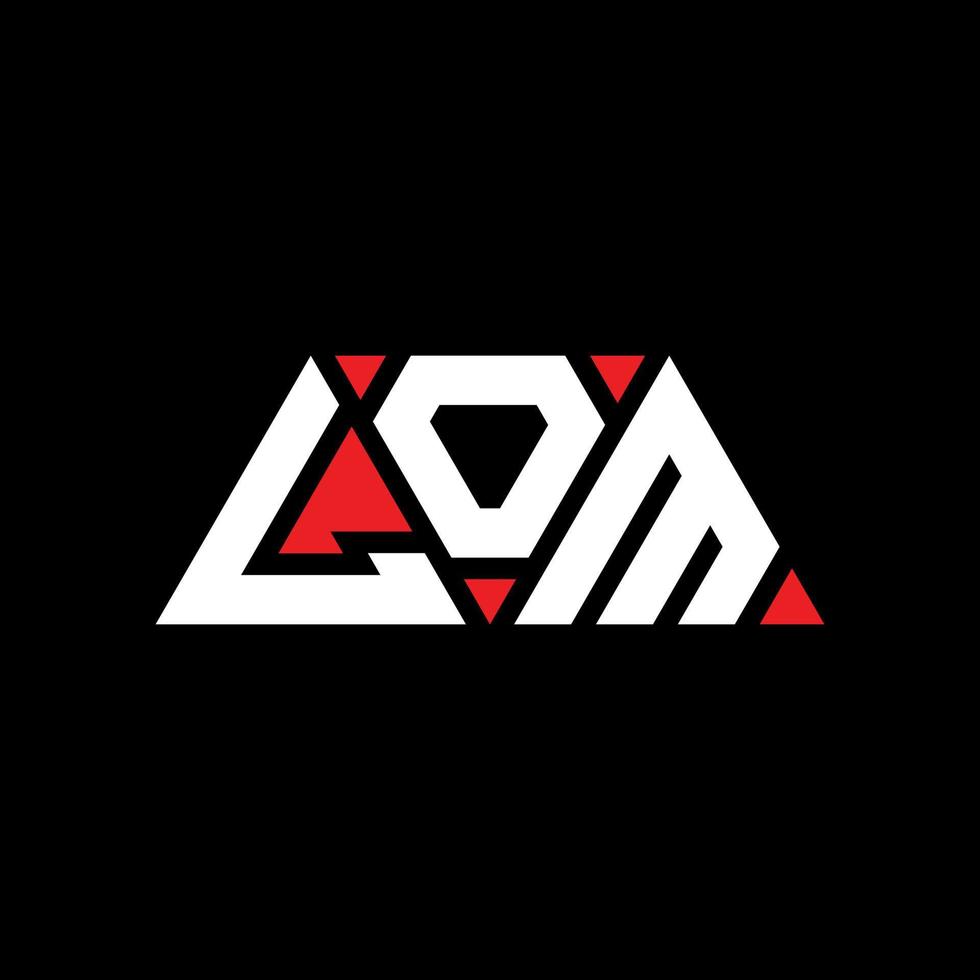 LOM triangle letter logo design with triangle shape. LOM triangle logo design monogram. LOM triangle vector logo template with red color. LOM triangular logo Simple, Elegant, and Luxurious Logo. LOM