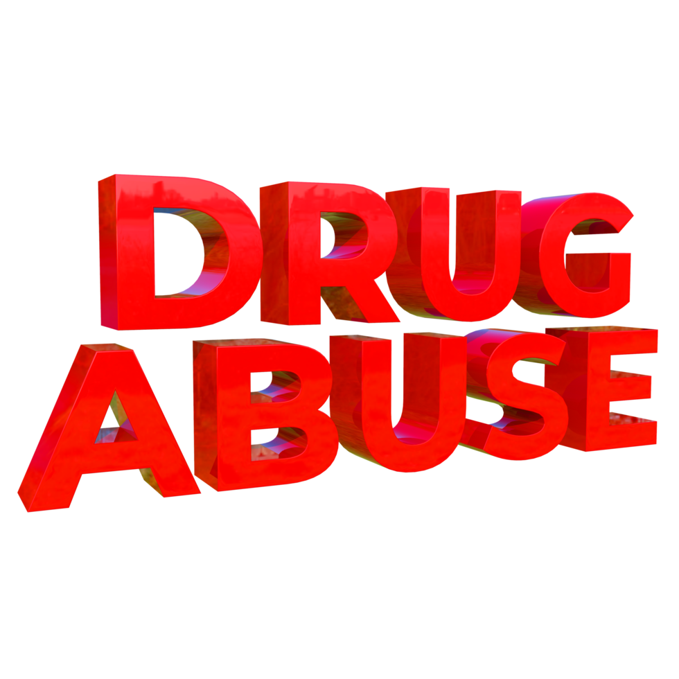 texto de procesamiento 3d de abuso de drogas png