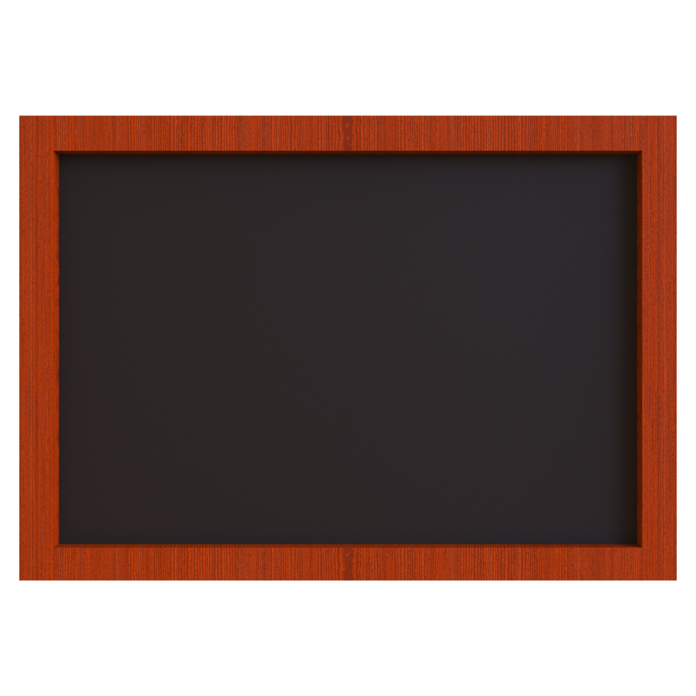 houten frame leeg schoolbord 3d render png