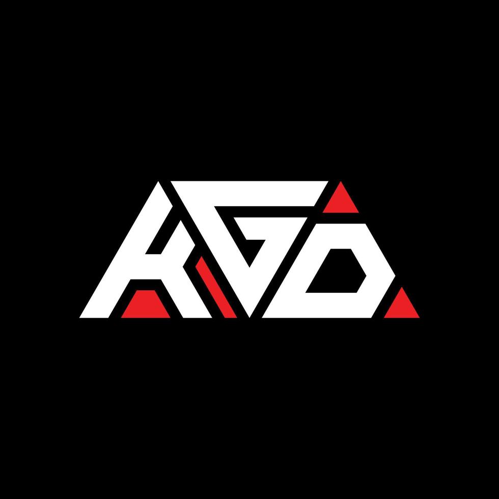 diseño de logotipo de letra triangular kgd con forma de triángulo. monograma de diseño de logotipo de triángulo kgd. plantilla de logotipo de vector de triángulo kgd con color rojo. logotipo triangular kgd logotipo simple, elegante y lujoso. kgd