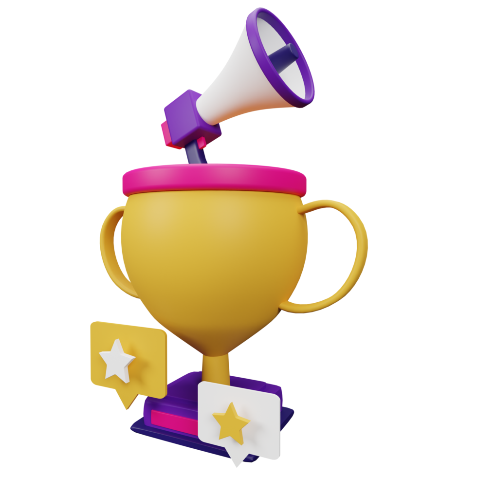 Achievement 3D Icon Illustration for your website, user interface, and presentation. 3D render Illustration. png