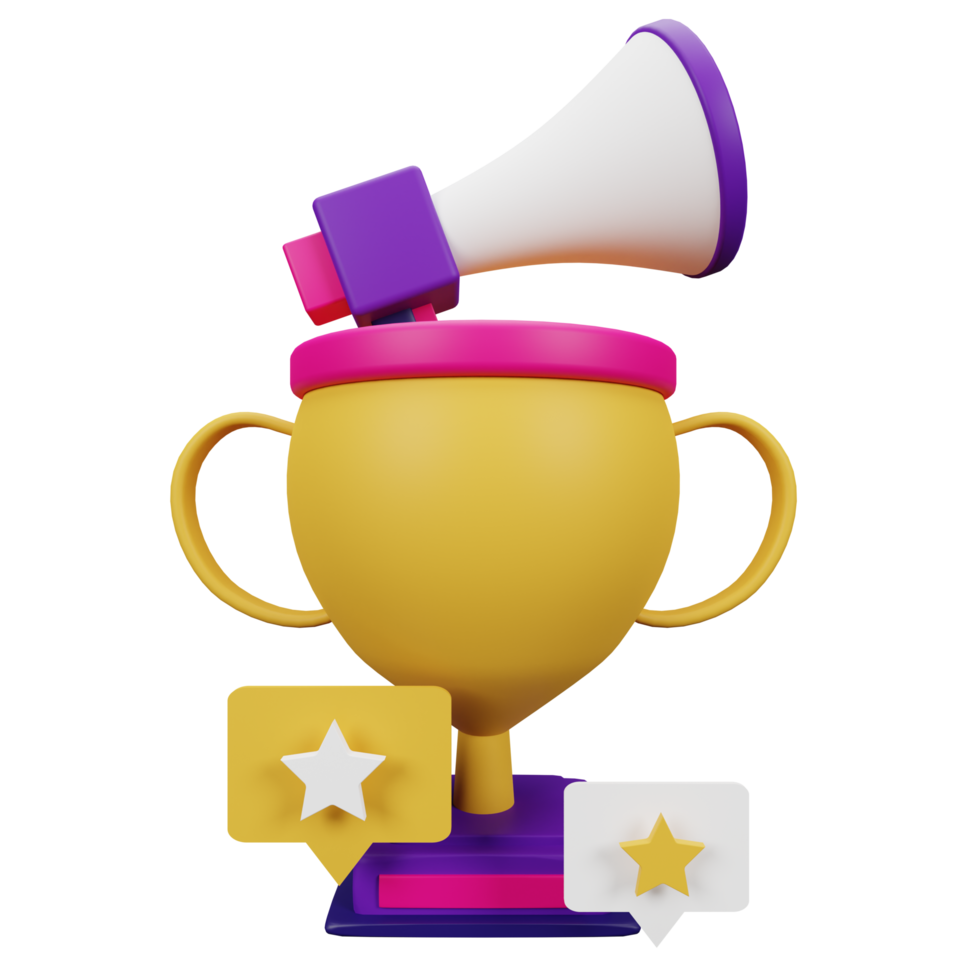 Achievement 3D Icon Illustration for your website, user interface, and presentation. 3D render Illustration. png