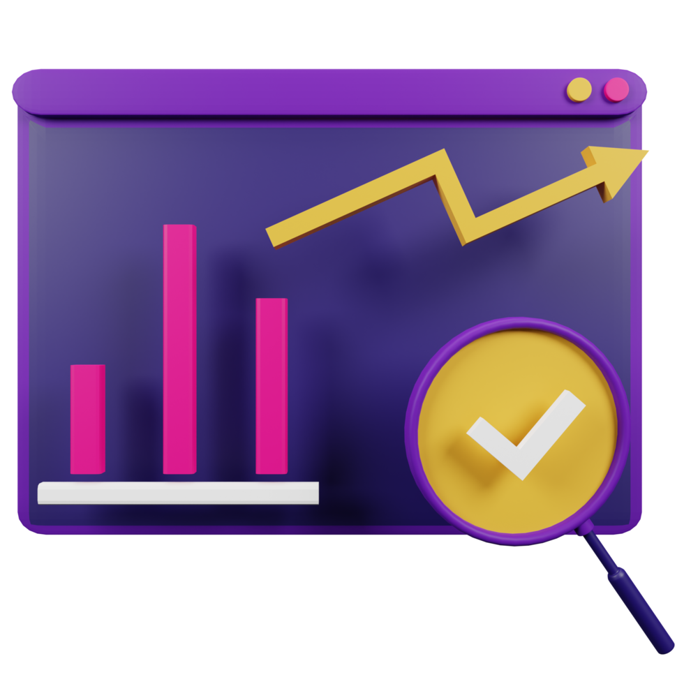 Analitics 3D Icon Illustration for your website, user interface, and presentation. 3D render Illustration. png