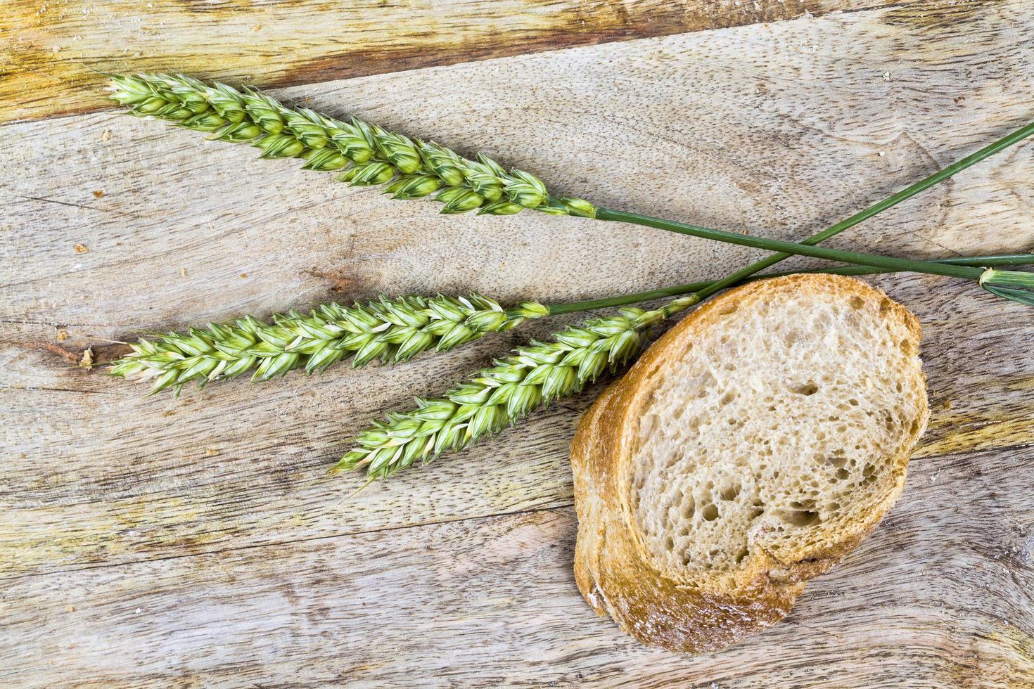 a long loaf of wheat bread photo