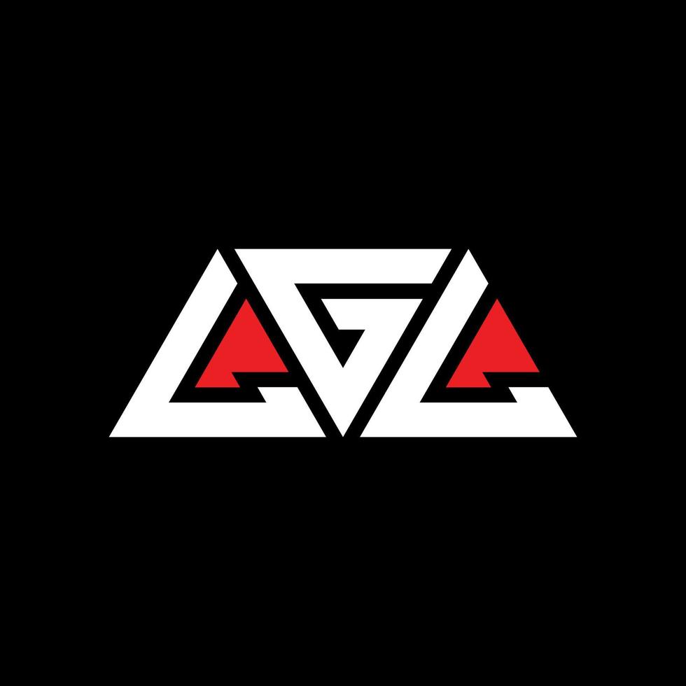 LGL triangle letter logo design with triangle shape. LGL triangle logo design monogram. LGL triangle vector logo template with red color. LGL triangular logo Simple, Elegant, and Luxurious Logo. LGL