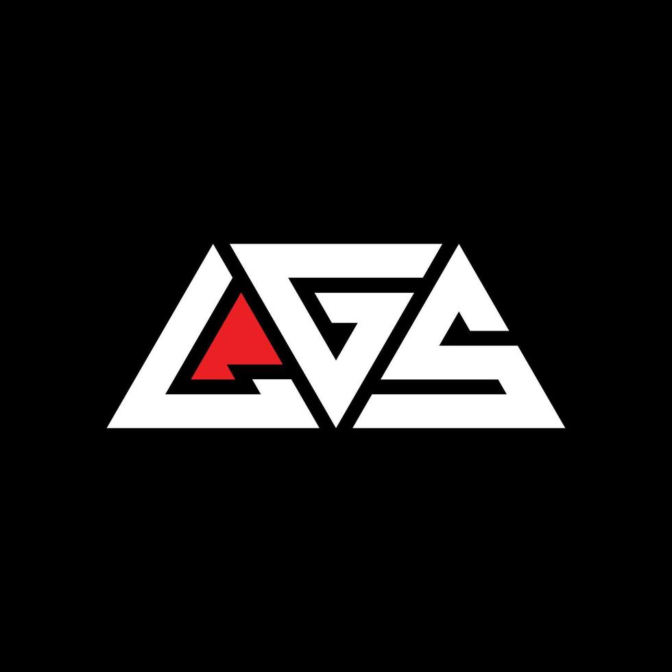 LGS triangle letter logo design with triangle shape. LGS triangle logo design monogram. LGS triangle vector logo template with red color. LGS triangular logo Simple, Elegant, and Luxurious Logo. LGS