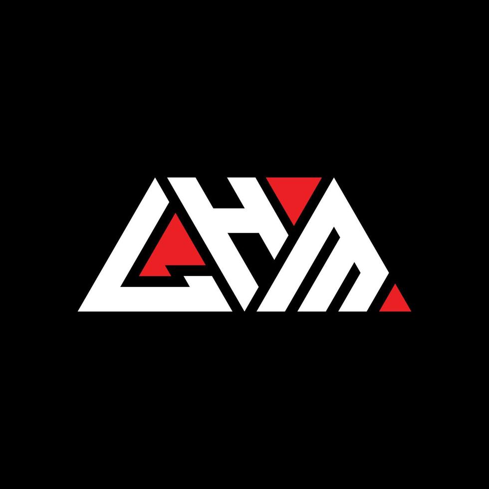 LHM triangle letter logo design with triangle shape. LHM triangle logo ...