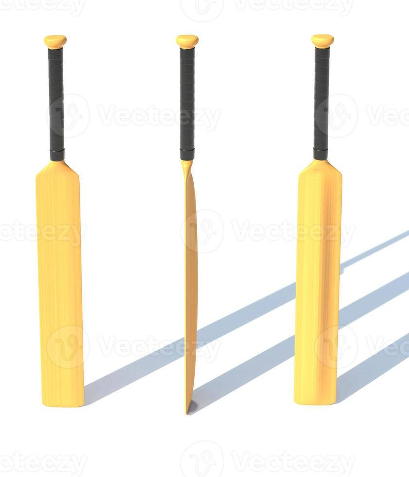 wooden cricket bat 3d render illustration photo