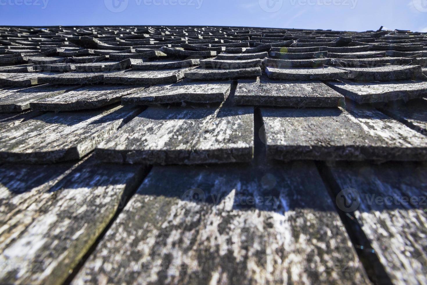 The old wooden roof photo