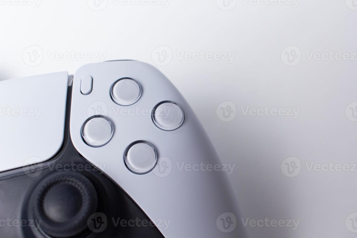 Next gen game controller isolated on white background. photo