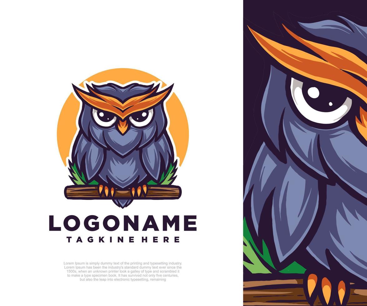 owl vector illustration logo.