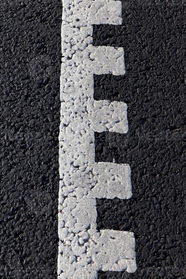 modern white road markings photo