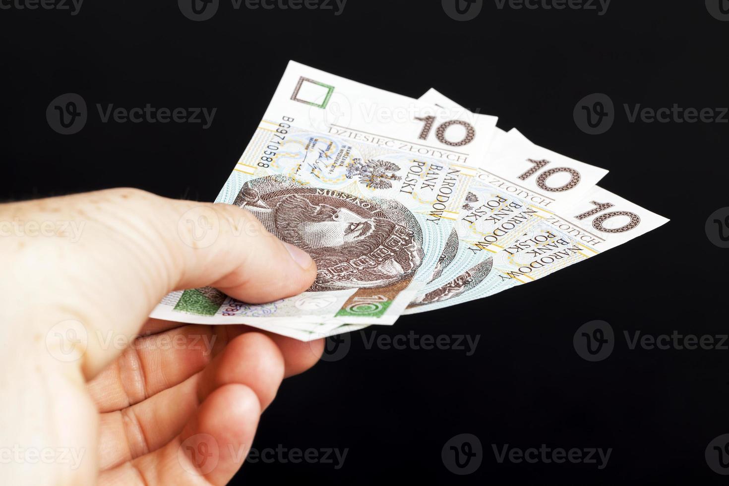 Polish money in cash photo