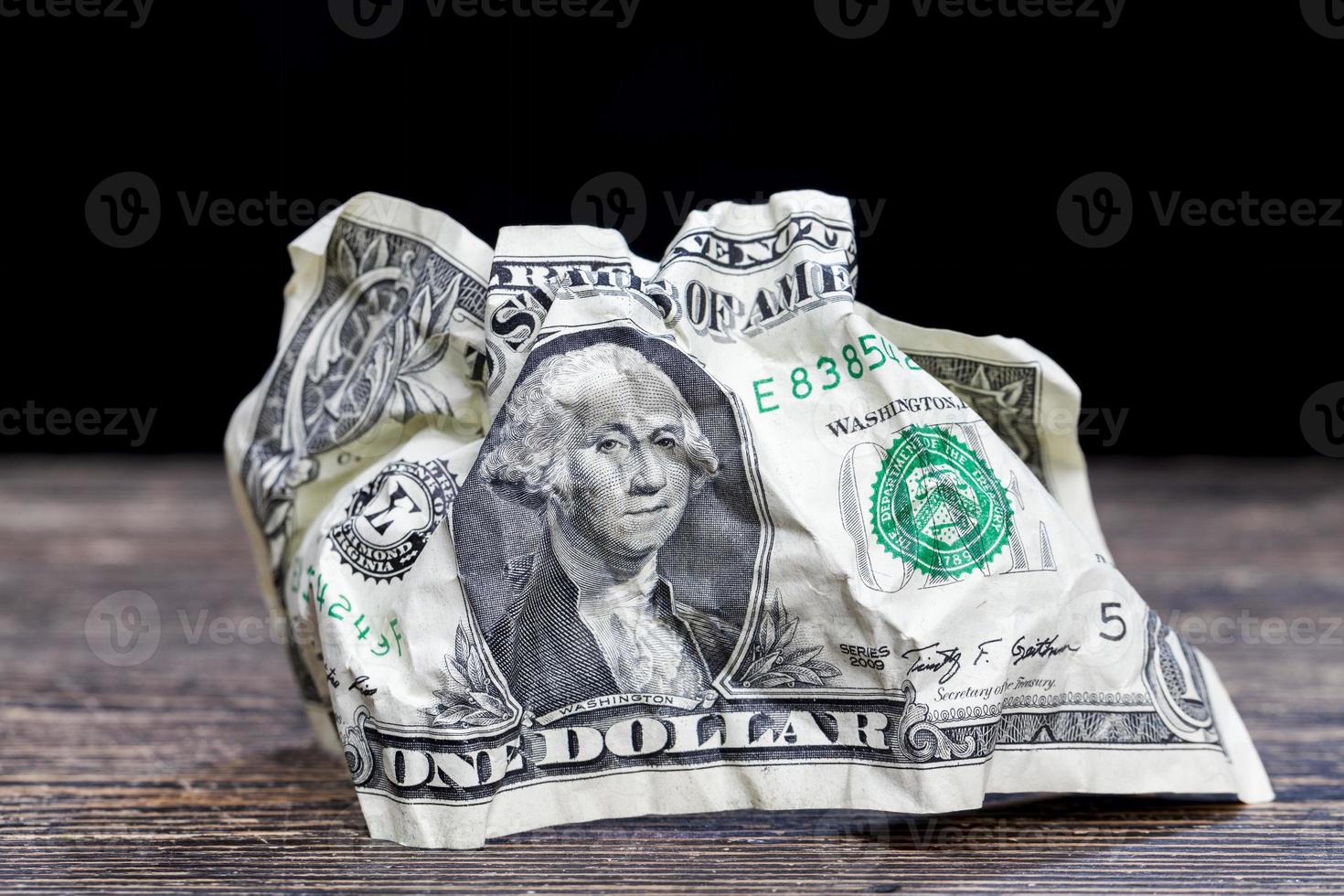 sucio un dólar en efectivo genuino foto