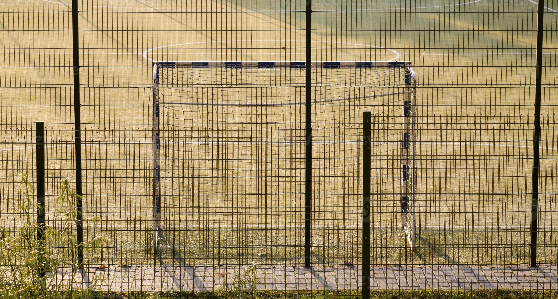 playing field with a gate photo
