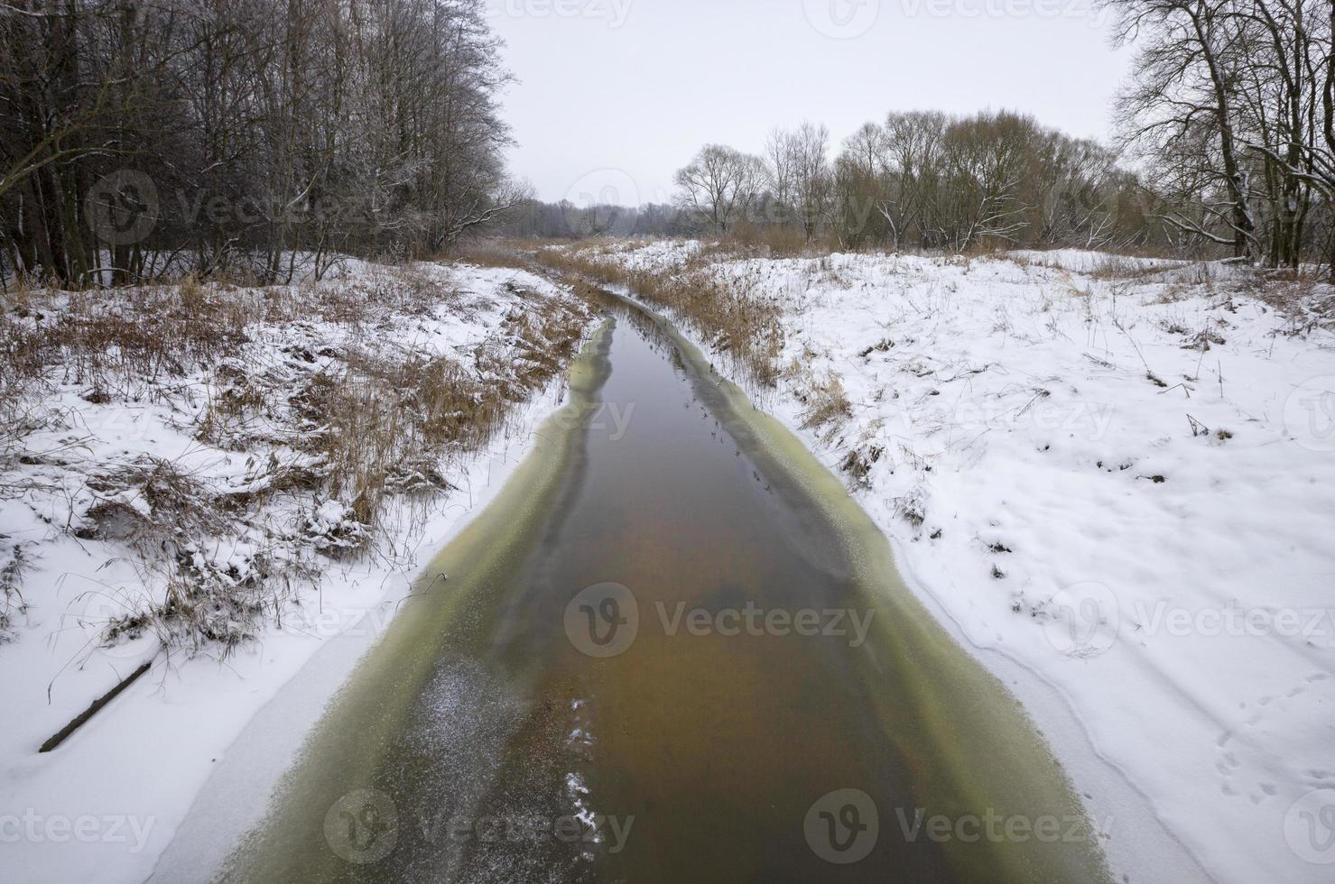 small thin stream or river photo