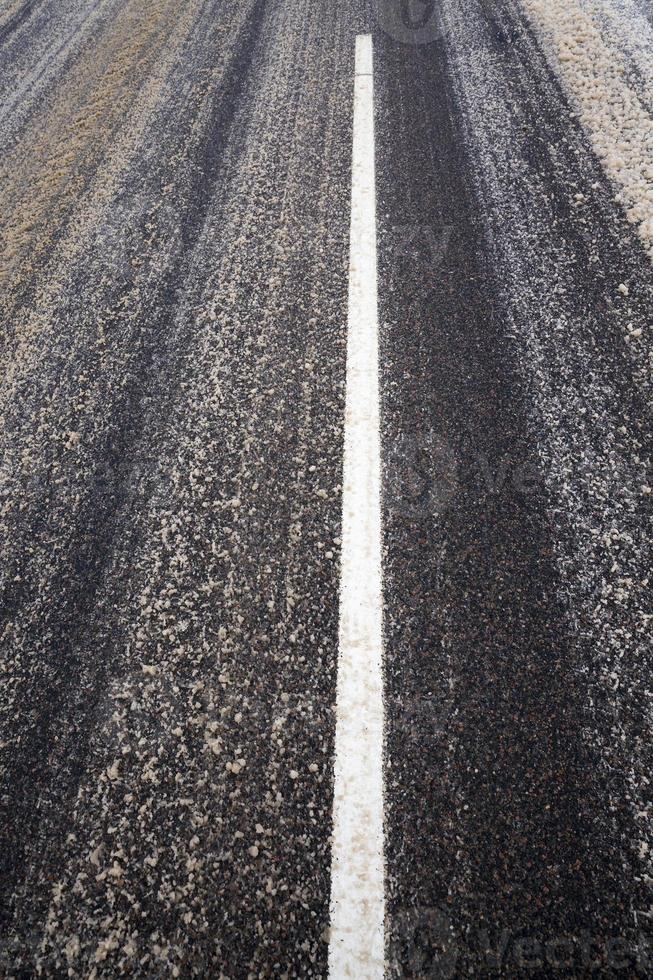 wide winter road photo