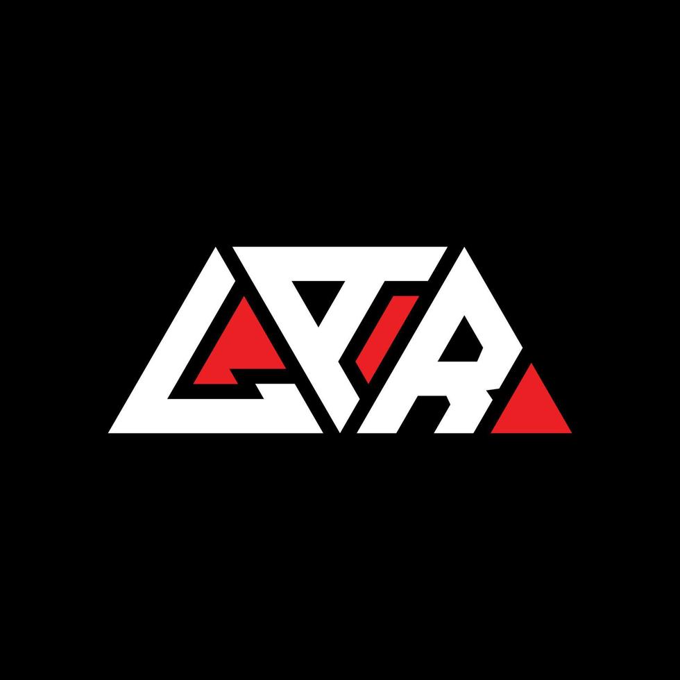 LAR triangle letter logo design with triangle shape. LAR triangle logo design monogram. LAR triangle vector logo template with red color. LAR triangular logo Simple, Elegant, and Luxurious Logo. LAR