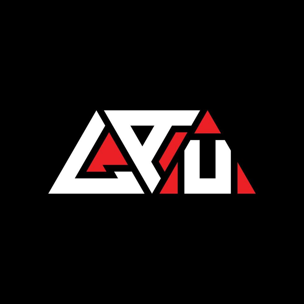 LAU triangle letter logo design with triangle shape. LAU triangle logo design monogram. LAU triangle vector logo template with red color. LAU triangular logo Simple, Elegant, and Luxurious Logo. LAU