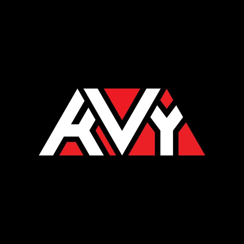 KVY triangle letter logo design with triangle shape. KVY triangle logo design monogram. KVY triangle vector logo template with red color. KVY triangular logo Simple, Elegant, and Luxurious Logo. KVY