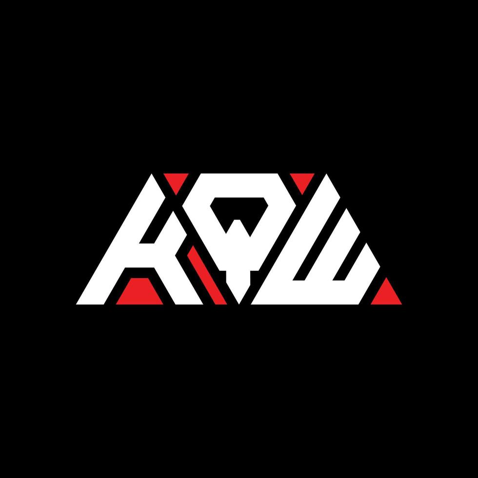 diseño de logotipo de letra triangular kqw con forma de triángulo. monograma de diseño del logotipo del triángulo kqw. plantilla de logotipo de vector de triángulo kqw con color rojo. logotipo triangular kqw logotipo simple, elegante y lujoso. kww