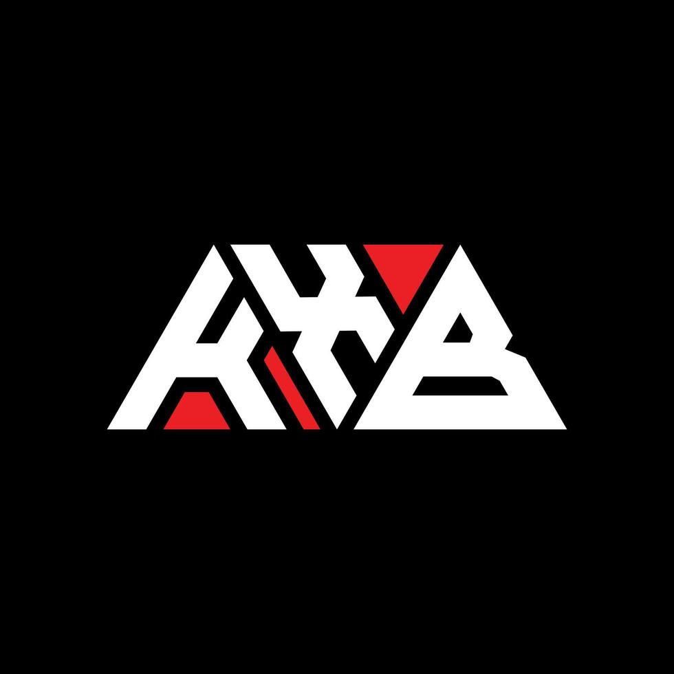 KXB triangle letter logo design with triangle shape. KXB triangle logo design monogram. KXB triangle vector logo template with red color. KXB triangular logo Simple, Elegant, and Luxurious Logo. KXB
