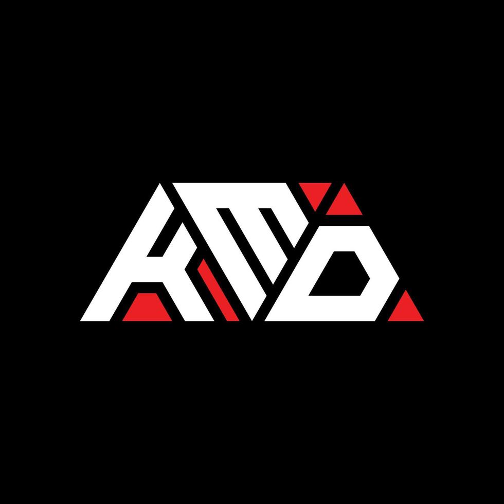 KMD triangle letter logo design with triangle shape. KMD triangle logo design monogram. KMD triangle vector logo template with red color. KMD triangular logo Simple, Elegant, and Luxurious Logo. KMD