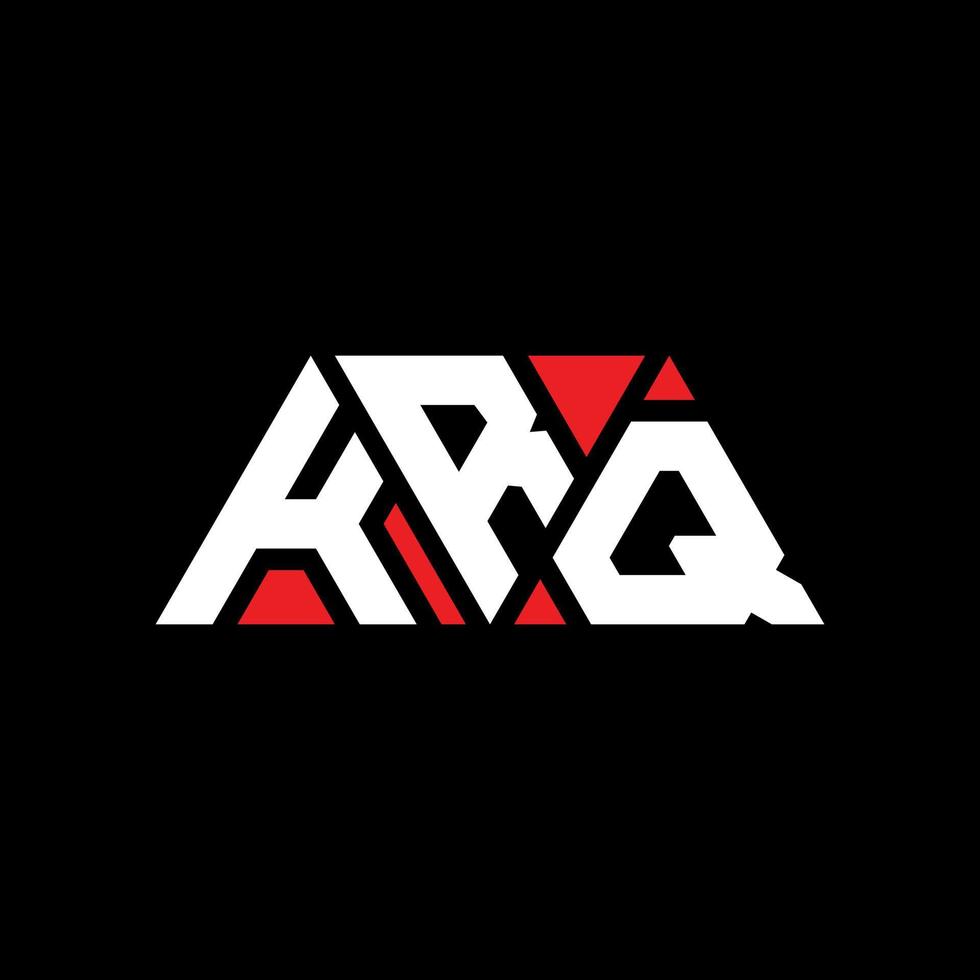 diseño de logotipo de letra triangular krq con forma de triángulo. monograma de diseño del logotipo del triángulo krq. plantilla de logotipo de vector de triángulo krq con color rojo. logotipo triangular krq logotipo simple, elegante y lujoso. krq