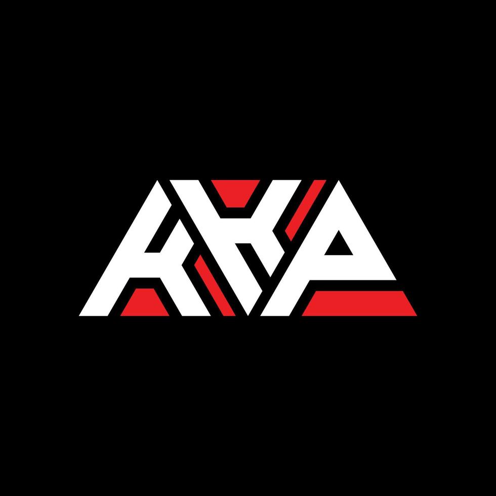 KKP triangle letter logo design with triangle shape. KKP triangle logo design monogram. KKP triangle vector logo template with red color. KKP triangular logo Simple, Elegant, and Luxurious Logo. KKP