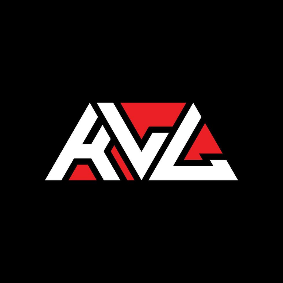 KLL triangle letter logo design with triangle shape. KLL triangle logo design monogram. KLL triangle vector logo template with red color. KLL triangular logo Simple, Elegant, and Luxurious Logo. KLL