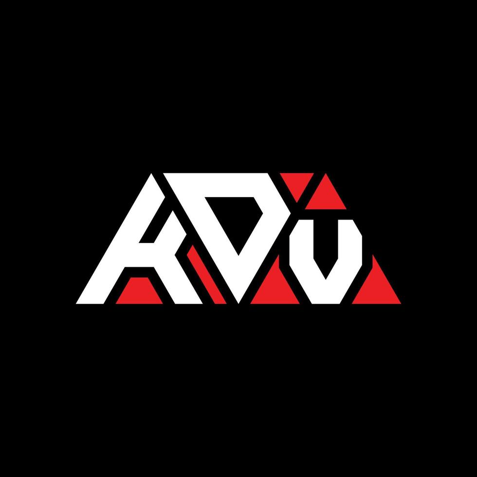 KDV triangle letter logo design with triangle shape. KDV triangle logo design monogram. KDV triangle vector logo template with red color. KDV triangular logo Simple, Elegant, and Luxurious Logo. KDV