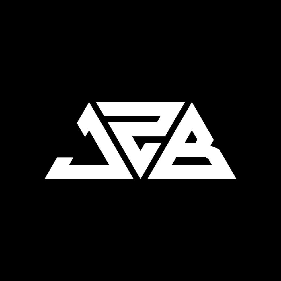 Diseño de logotipo de letra triangular jzb con forma de triángulo. monograma de diseño del logotipo del triángulo jzb. plantilla de logotipo de vector de triángulo jzb con color rojo. logotipo triangular jzb logotipo simple, elegante y lujoso. jzb
