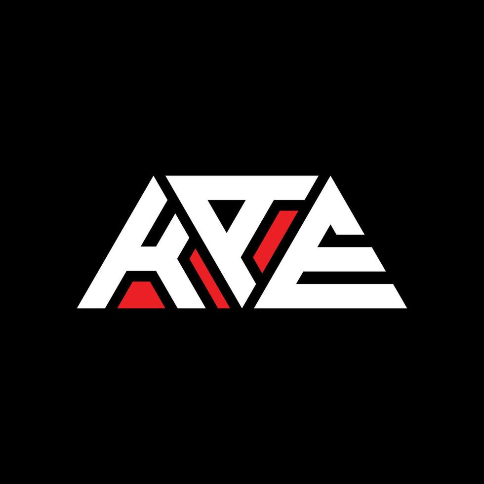 diseño de logotipo de letra triangular kae con forma de triángulo. monograma de diseño del logotipo del triángulo kae. plantilla de logotipo de vector de triángulo kae con color rojo. logo triangular kae logo simple, elegante y lujoso. Kae