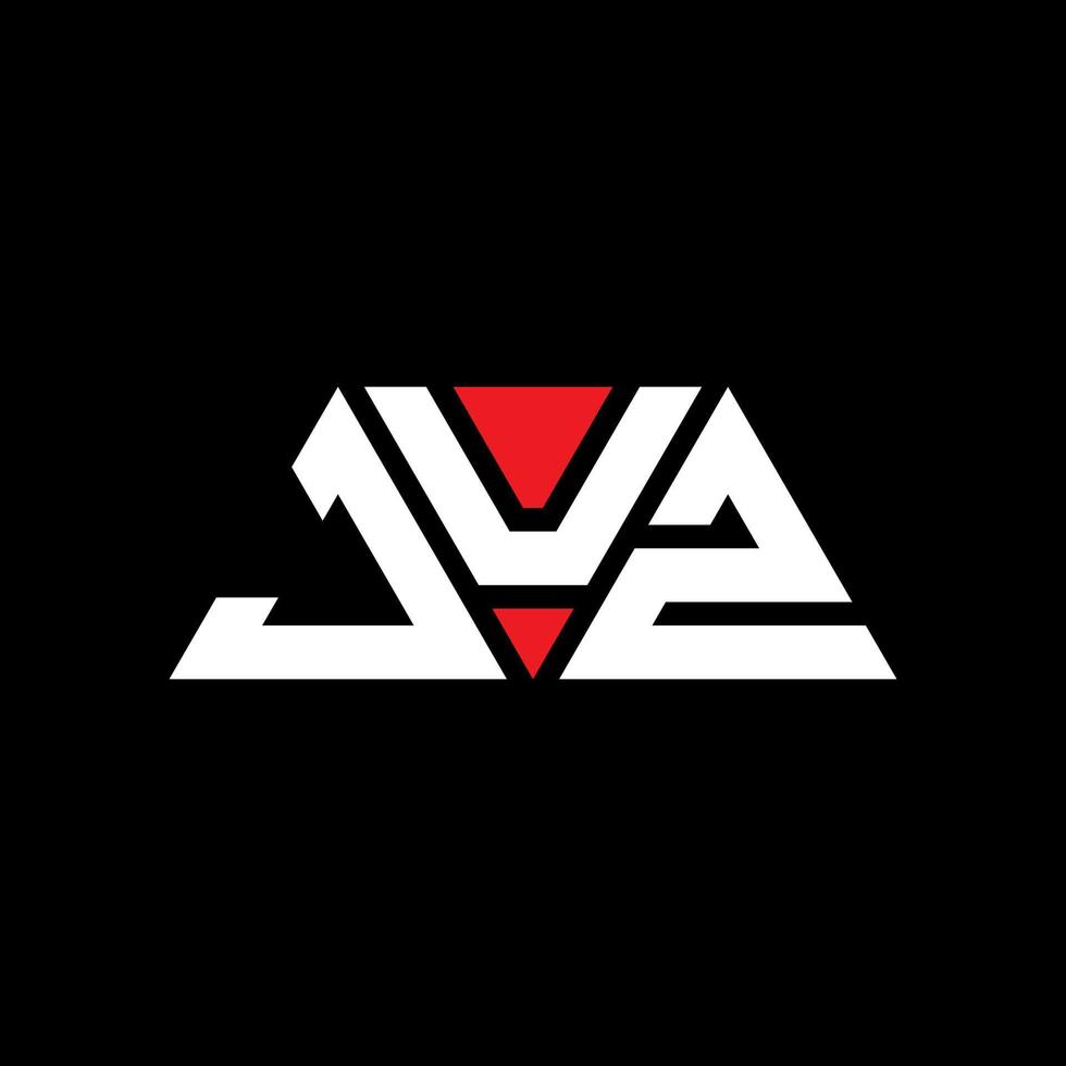 diseño de logotipo de letra de triángulo juz con forma de triángulo. monograma de diseño del logotipo del triángulo juz. plantilla de logotipo de vector de triángulo juz con color rojo. logotipo triangular juz logotipo simple, elegante y lujoso. juz