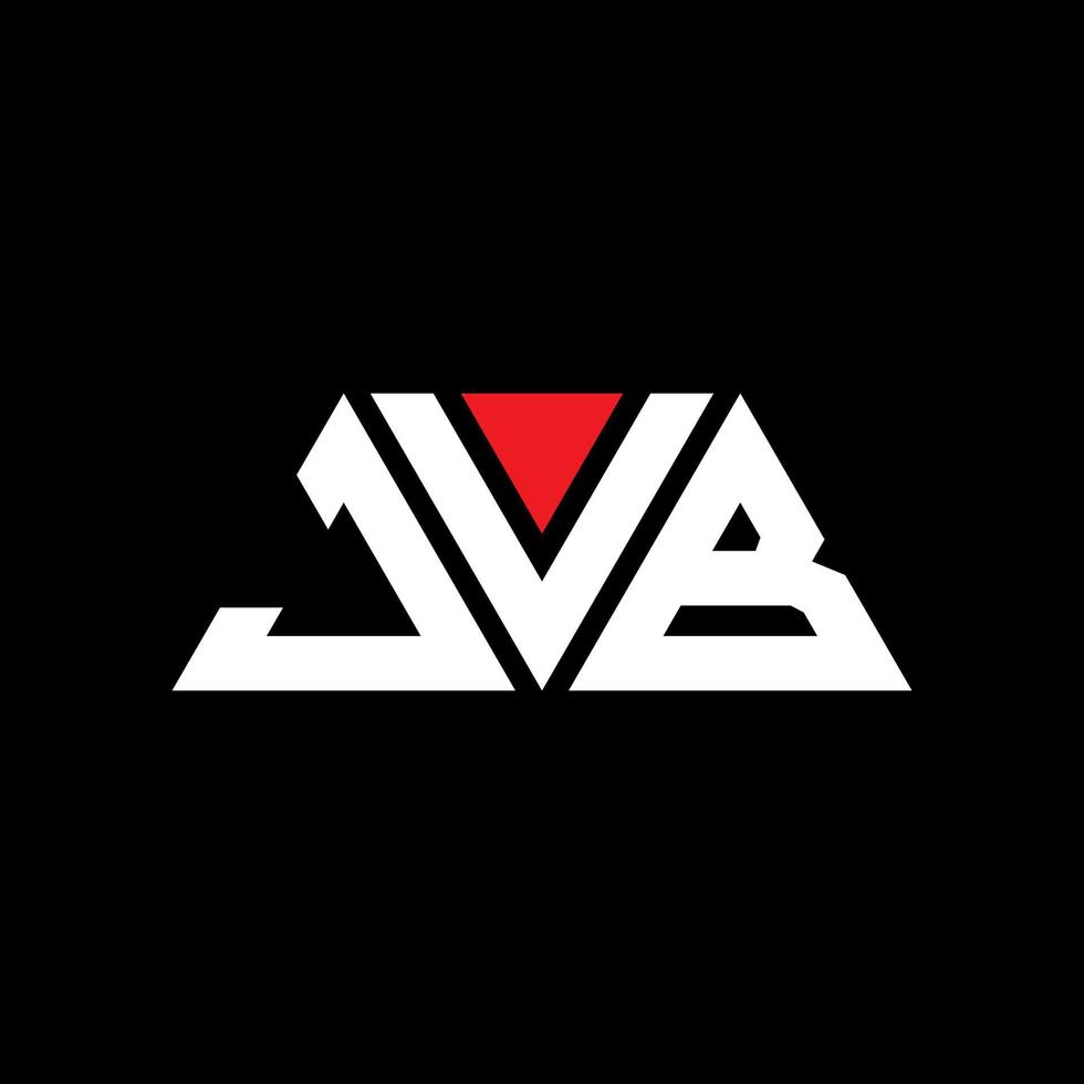 Diseño de logotipo de letra triangular jvb con forma de triángulo. Monograma de diseño del logotipo del triángulo jvb. plantilla de logotipo de vector de triángulo jvb con color rojo. logotipo triangular jvb logotipo simple, elegante y lujoso. jvb