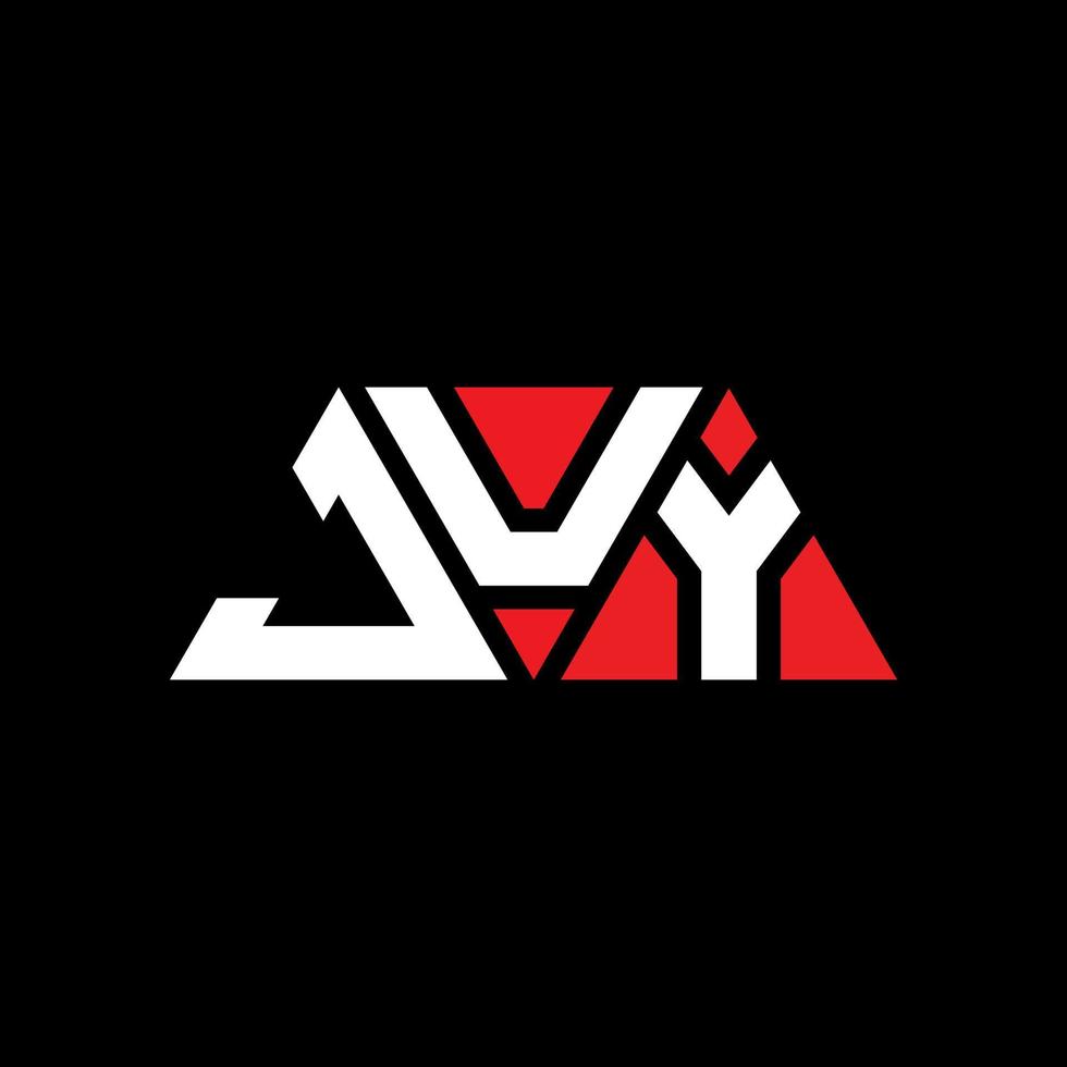 diseño de logotipo de letra de triángulo juy con forma de triángulo. monograma de diseño del logotipo del triángulo juy. Plantilla de logotipo de vector de triángulo juy con color rojo. logotipo triangular juy logotipo simple, elegante y lujoso. julio