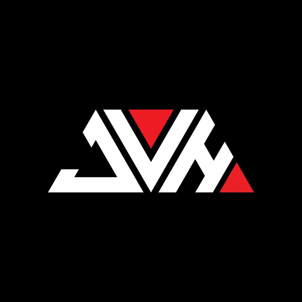 jvh diseño de logotipo de letra triangular con forma de triángulo. monograma de diseño del logotipo del triángulo jvh. plantilla de logotipo de vector de triángulo jvh con color rojo. logotipo triangular jvh logotipo simple, elegante y lujoso. jvh