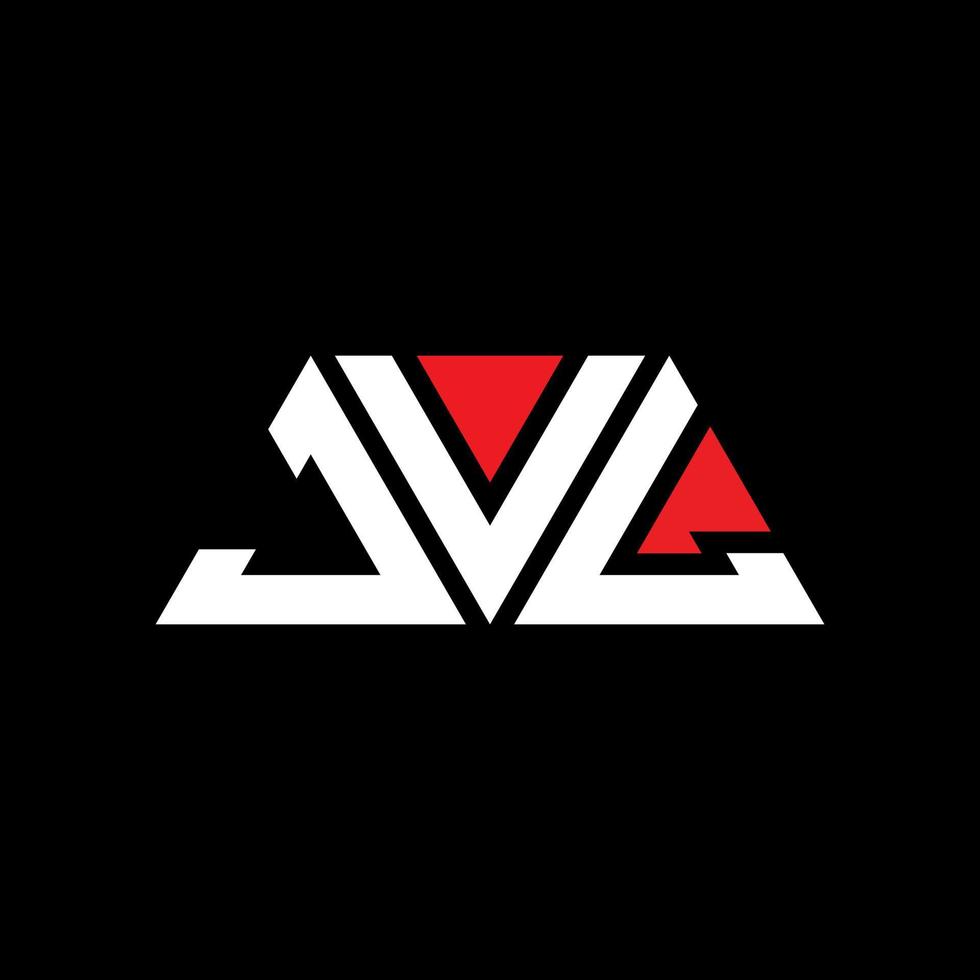 jvl diseño de logotipo de letra triangular con forma de triángulo. monograma de diseño del logotipo del triángulo jvl. plantilla de logotipo de vector de triángulo jvl con color rojo. logotipo triangular jvl logotipo simple, elegante y lujoso. jvl