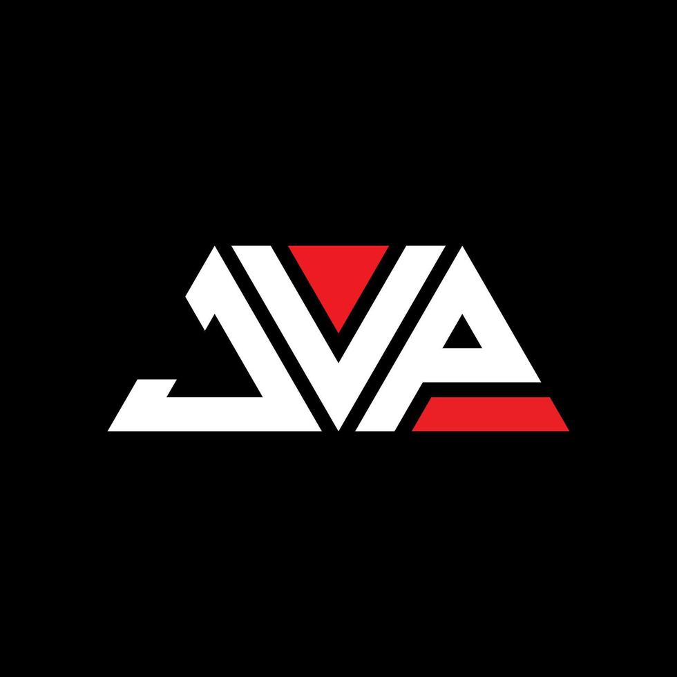 JVP triangle letter logo design with triangle shape. JVP triangle logo design monogram. JVP triangle vector logo template with red color. JVP triangular logo Simple, Elegant, and Luxurious Logo. JVP