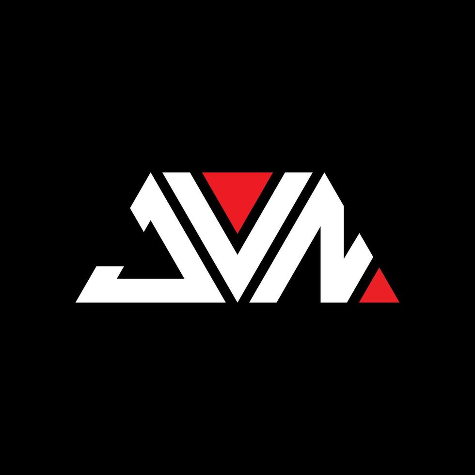 jvn diseño de logotipo de letra triangular con forma de triángulo. monograma de diseño del logotipo del triángulo jvn. Plantilla de logotipo de vector de triángulo jvn con color rojo. logotipo triangular jvn logotipo simple, elegante y lujoso. jvn