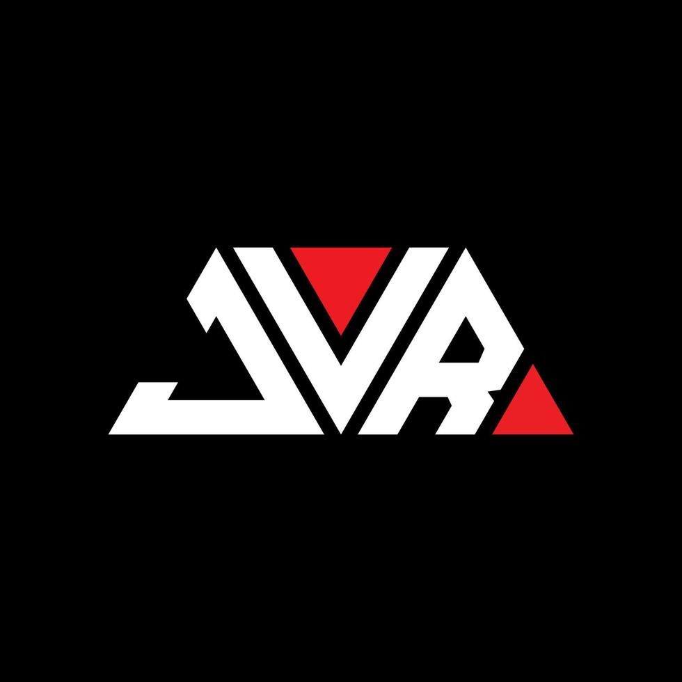 jvr diseño de logotipo de letra triangular con forma de triángulo. monograma de diseño del logotipo del triángulo jvr. Plantilla de logotipo de vector de triángulo jvr con color rojo. logotipo triangular jvr logotipo simple, elegante y lujoso. jvr