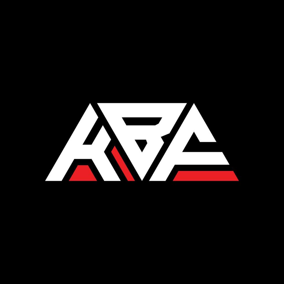 KBF triangle letter logo design with triangle shape. KBF triangle logo design monogram. KBF triangle vector logo template with red color. KBF triangular logo Simple, Elegant, and Luxurious Logo. KBF