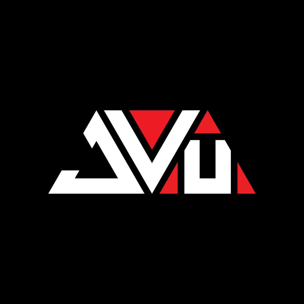 JVU triangle letter logo design with triangle shape. JVU triangle logo design monogram. JVU triangle vector logo template with red color. JVU triangular logo Simple, Elegant, and Luxurious Logo. JVU