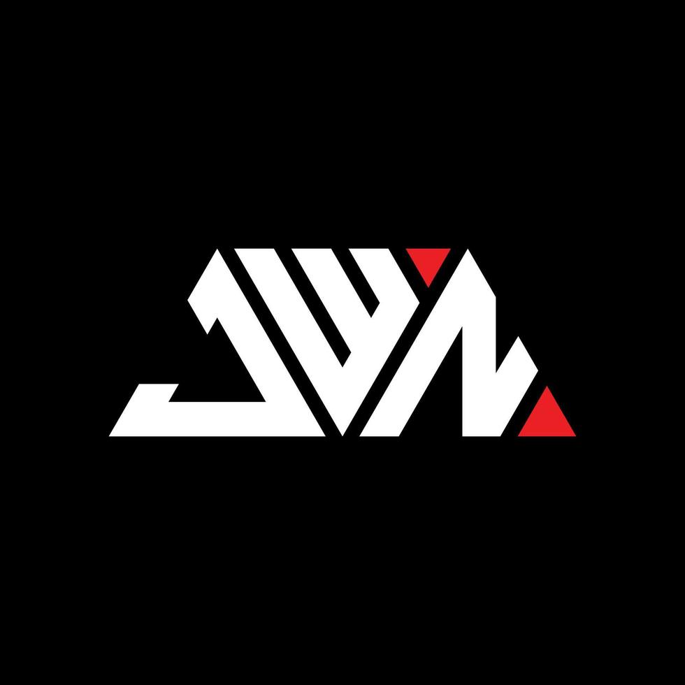 JWN triangle letter logo design with triangle shape. JWN triangle logo design monogram. JWN triangle vector logo template with red color. JWN triangular logo Simple, Elegant, and Luxurious Logo. JWN