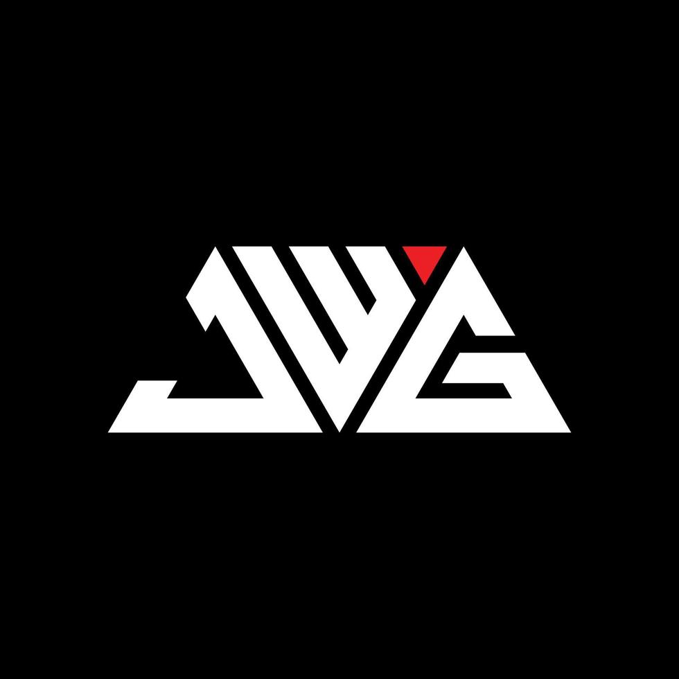 jwg diseño de logotipo de letra triangular con forma de triángulo. monograma de diseño de logotipo de triángulo jwg. plantilla de logotipo de vector de triángulo jwg con color rojo. logotipo triangular jwg logotipo simple, elegante y lujoso. jwg