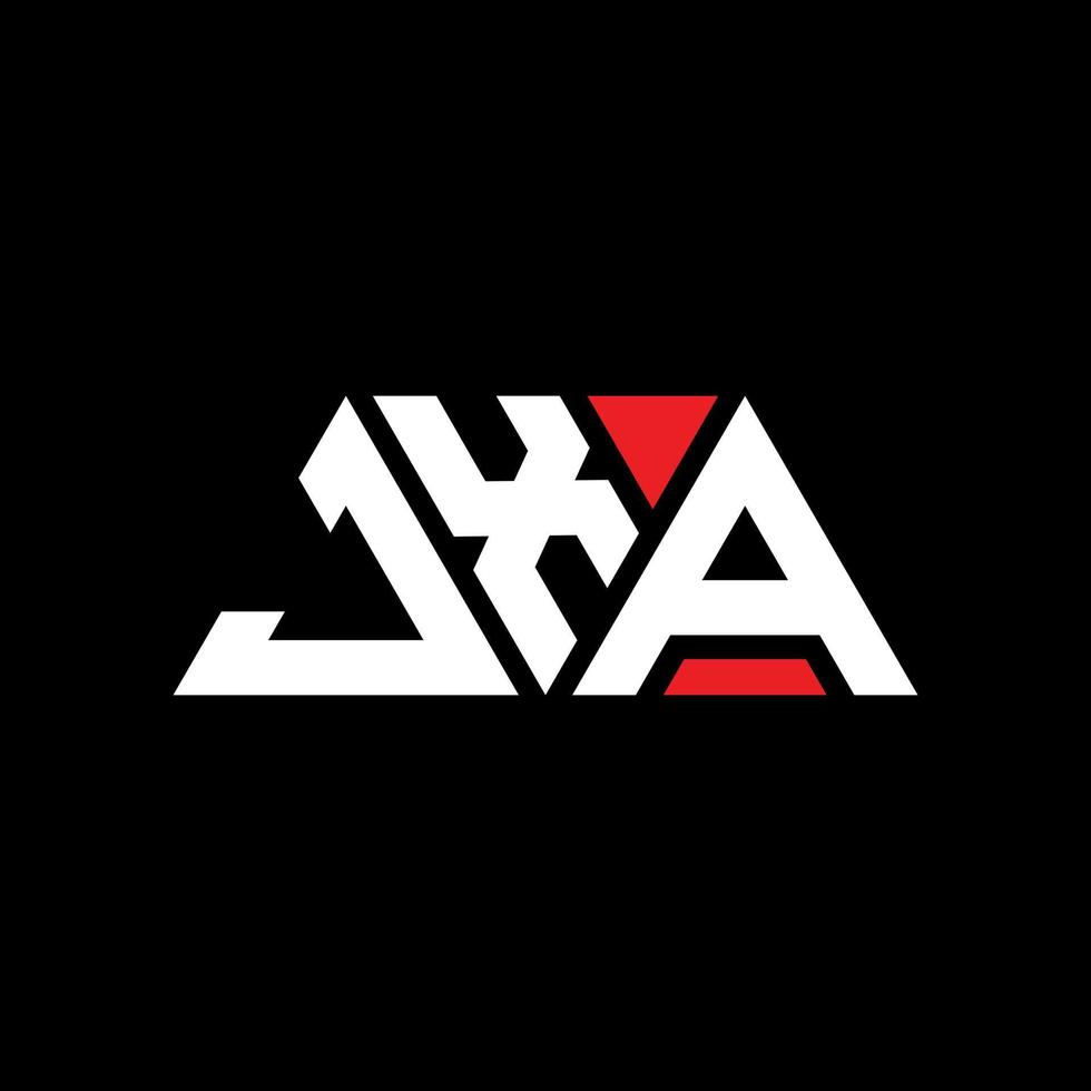 JXA triangle letter logo design with triangle shape. JXA triangle logo design monogram. JXA triangle vector logo template with red color. JXA triangular logo Simple, Elegant, and Luxurious Logo. JXA