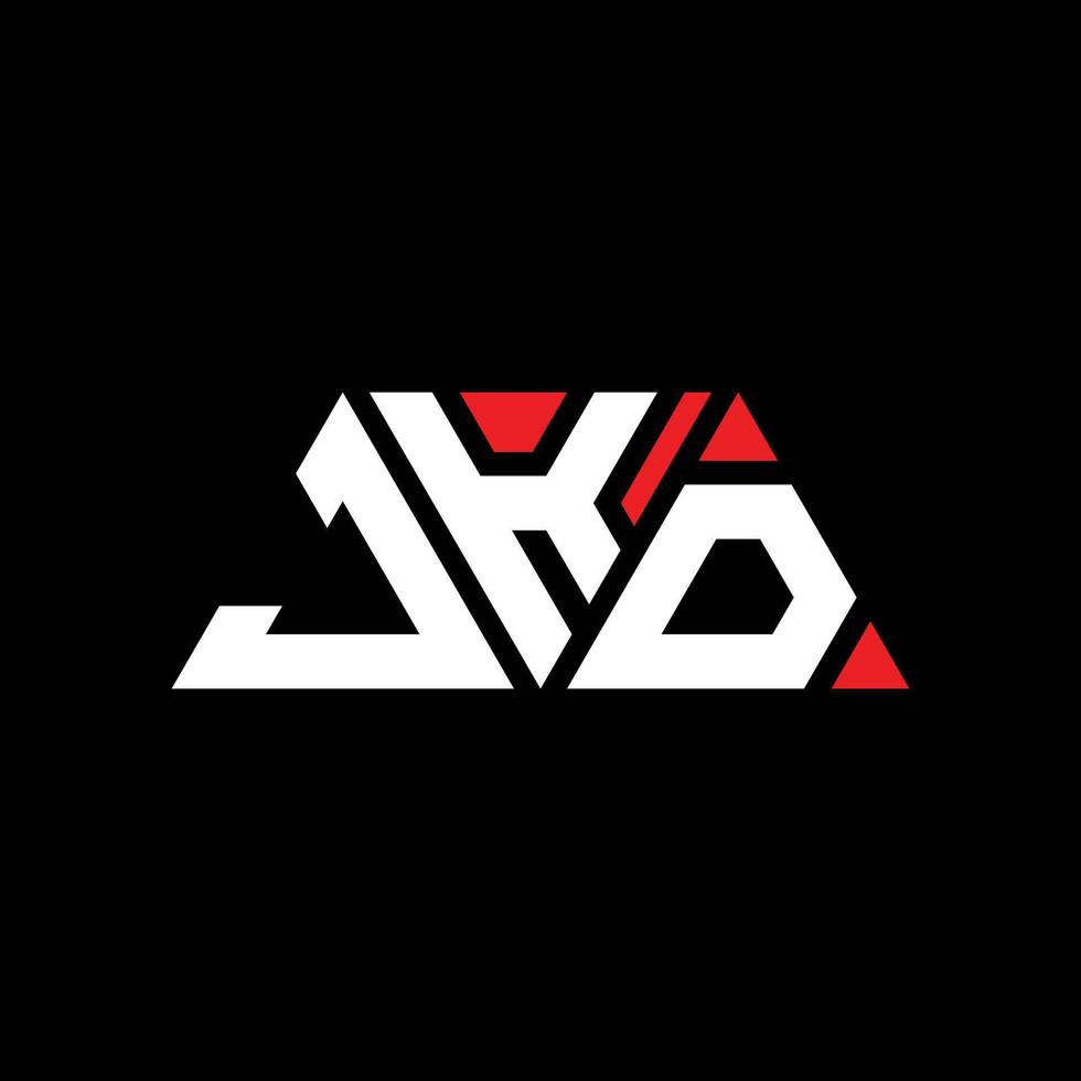 JKD triangle letter logo design with triangle shape. JKD triangle logo design monogram. JKD triangle vector logo template with red color. JKD triangular logo Simple, Elegant, and Luxurious Logo. JKD